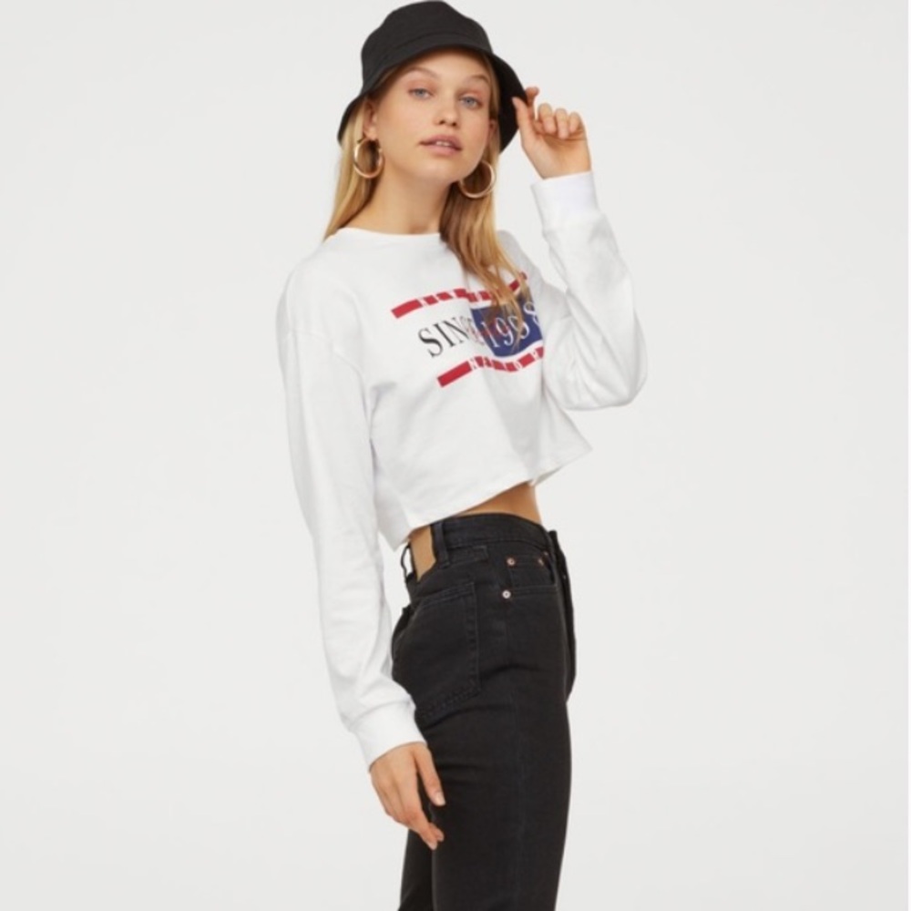 😍 H&M divided cute crop top 🙌🏻😀
